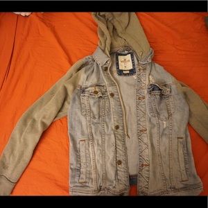 Distressed Hollister Denim Jacket.